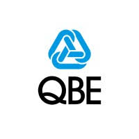Three blue chain links, linked together with the letters QBE below