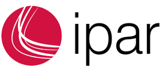 Red circle icon and ipar logo